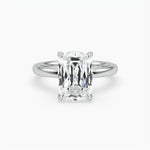 Bezel Emerald Lab Grown Diamond Engagement Ring: 2 CT