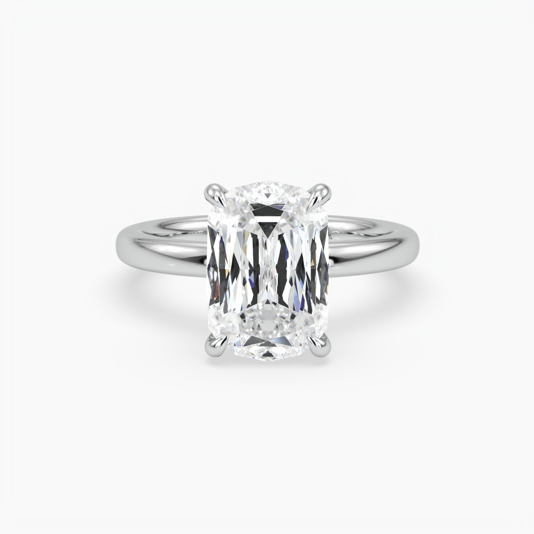 Bezel Emerald Lab Grown Diamond Engagement Ring: 2 CT
