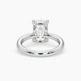 Bezel Emerald Lab Grown Diamond Engagement Ring: 2 CT