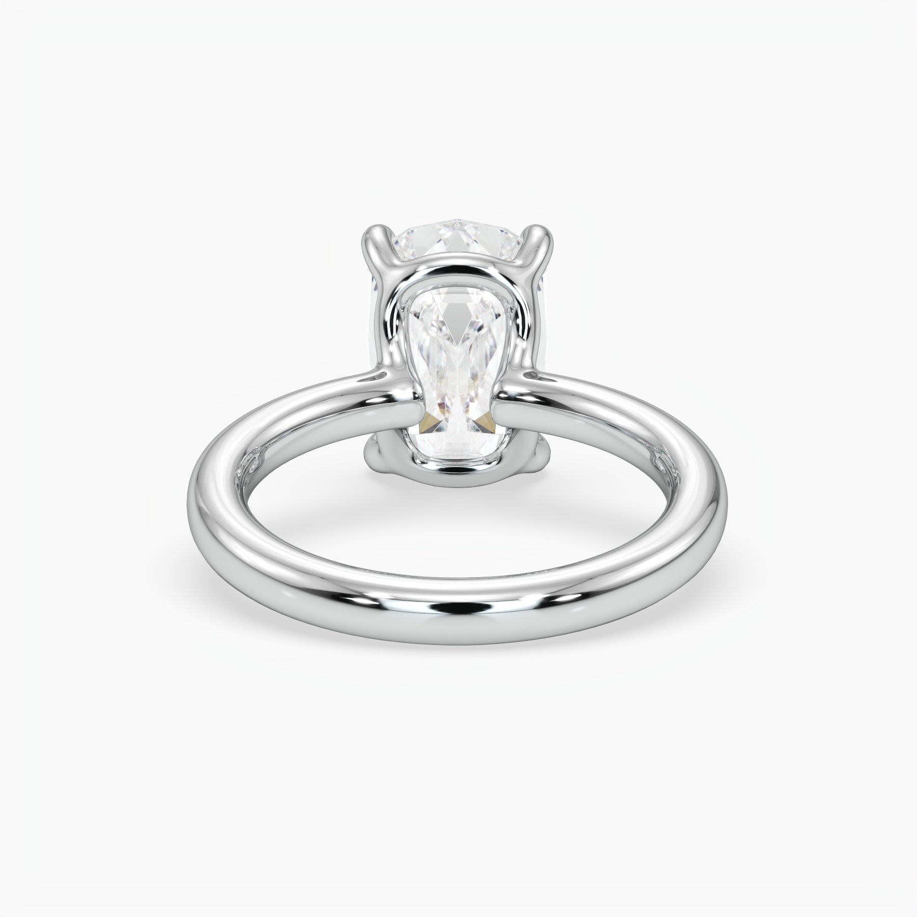 Bezel Emerald Lab Grown Diamond Engagement Ring: 2 CT