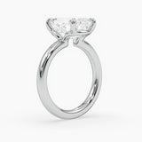 Bezel Emerald Lab Grown Diamond Engagement Ring: 2 CT