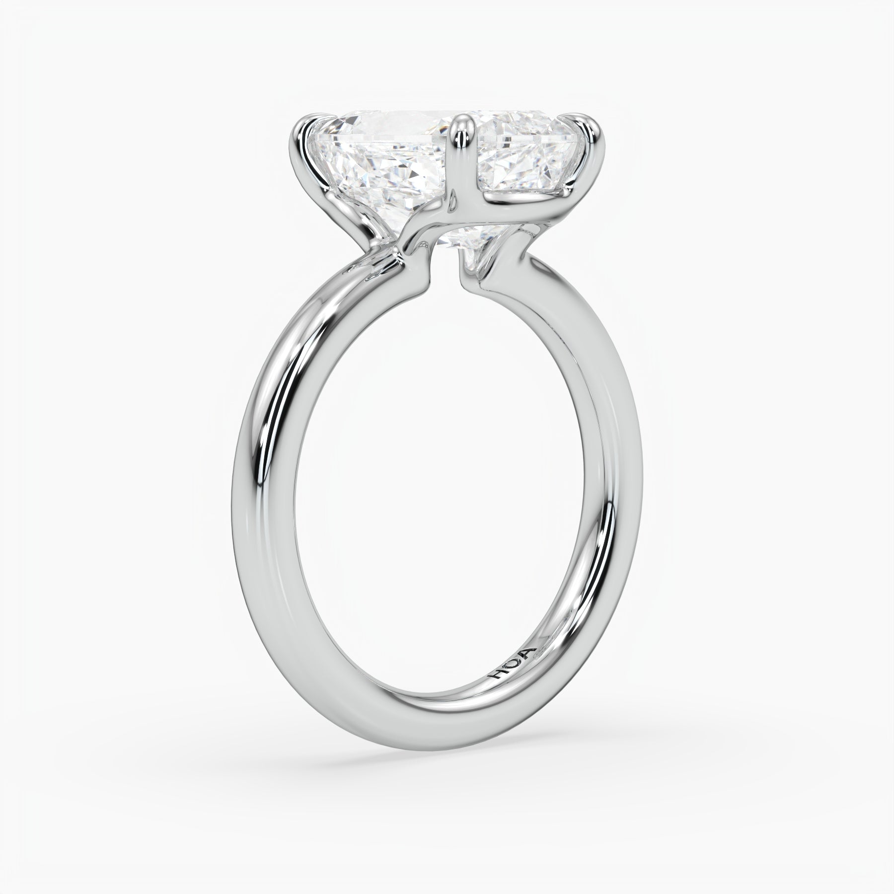 Bezel Emerald Lab Grown Diamond Engagement Ring: 2 CT