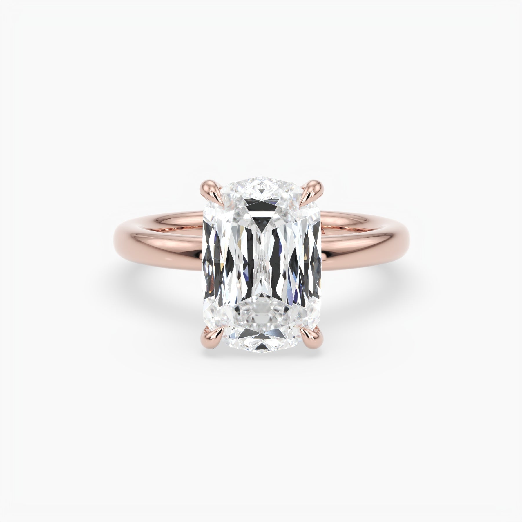 Bezel Emerald Lab Grown Diamond Engagement Ring: 2 CT