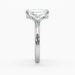 Bezel Emerald Lab Grown Diamond Engagement Ring: 2 CT