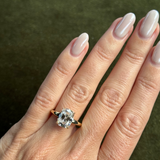 Bezel Emerald Lab Grown Diamond Engagement Ring: 2 CT