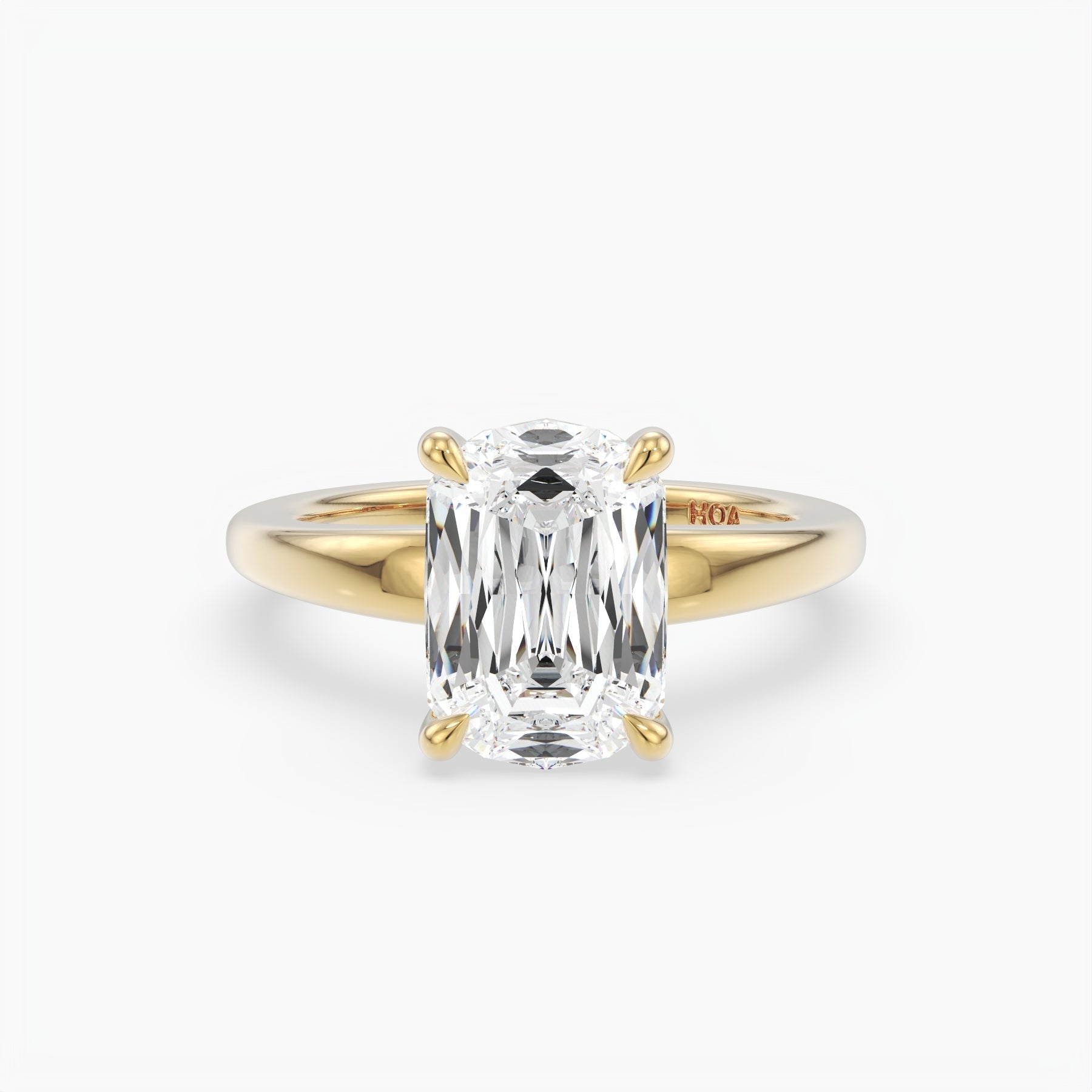 Bezel Emerald Lab Grown Diamond Engagement Ring: 2 CT
