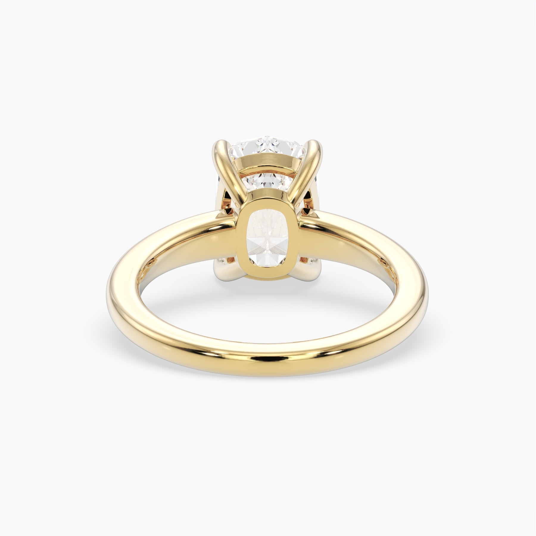Bezel Emerald Lab Grown Diamond Engagement Ring: 2 CT