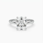Bezel Emerald Lab Grown Diamond Engagement Ring: 2 CT