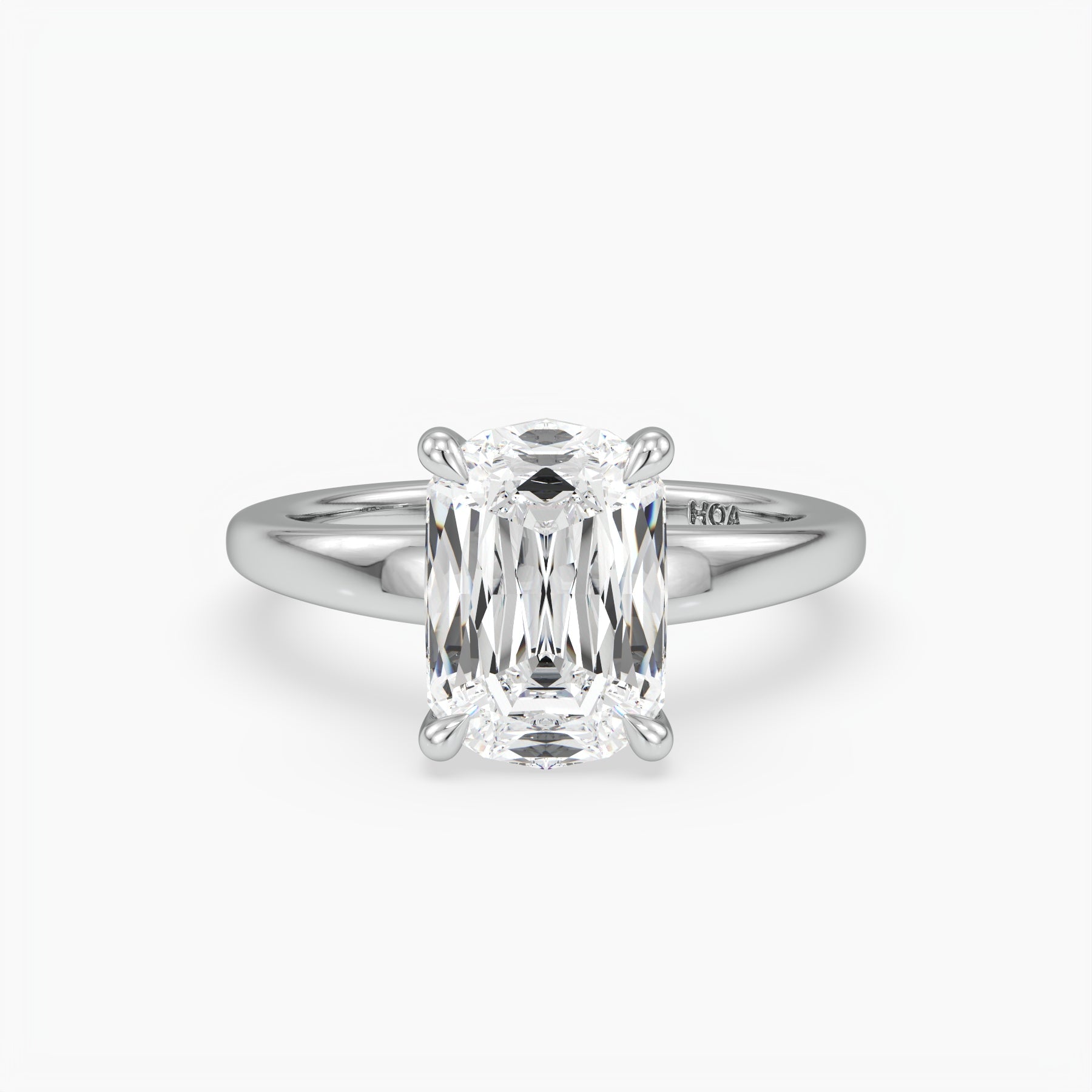 Bezel Emerald Lab Grown Diamond Engagement Ring: 2 CT
