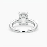 Bezel Emerald Lab Grown Diamond Engagement Ring: 2 CT