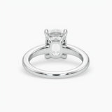 Bezel Emerald Lab Grown Diamond Engagement Ring: 2 CT