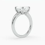 Bezel Emerald Lab Grown Diamond Engagement Ring: 2 CT
