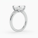 Bezel Emerald Lab Grown Diamond Engagement Ring: 2 CT