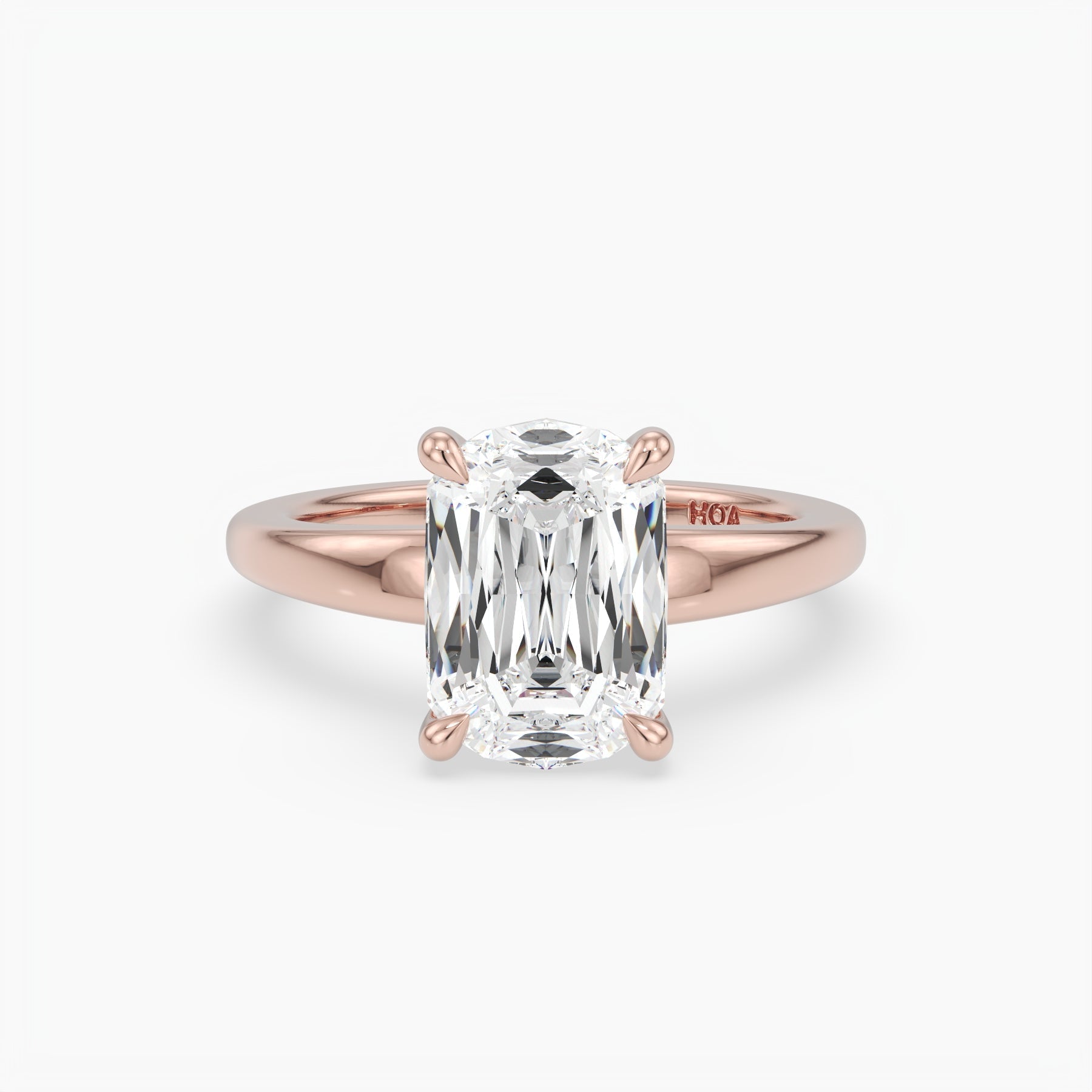 Bezel Emerald Lab Grown Diamond Engagement Ring: 2 CT
