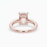 Bezel Emerald Lab Grown Diamond Engagement Ring: 2 CT