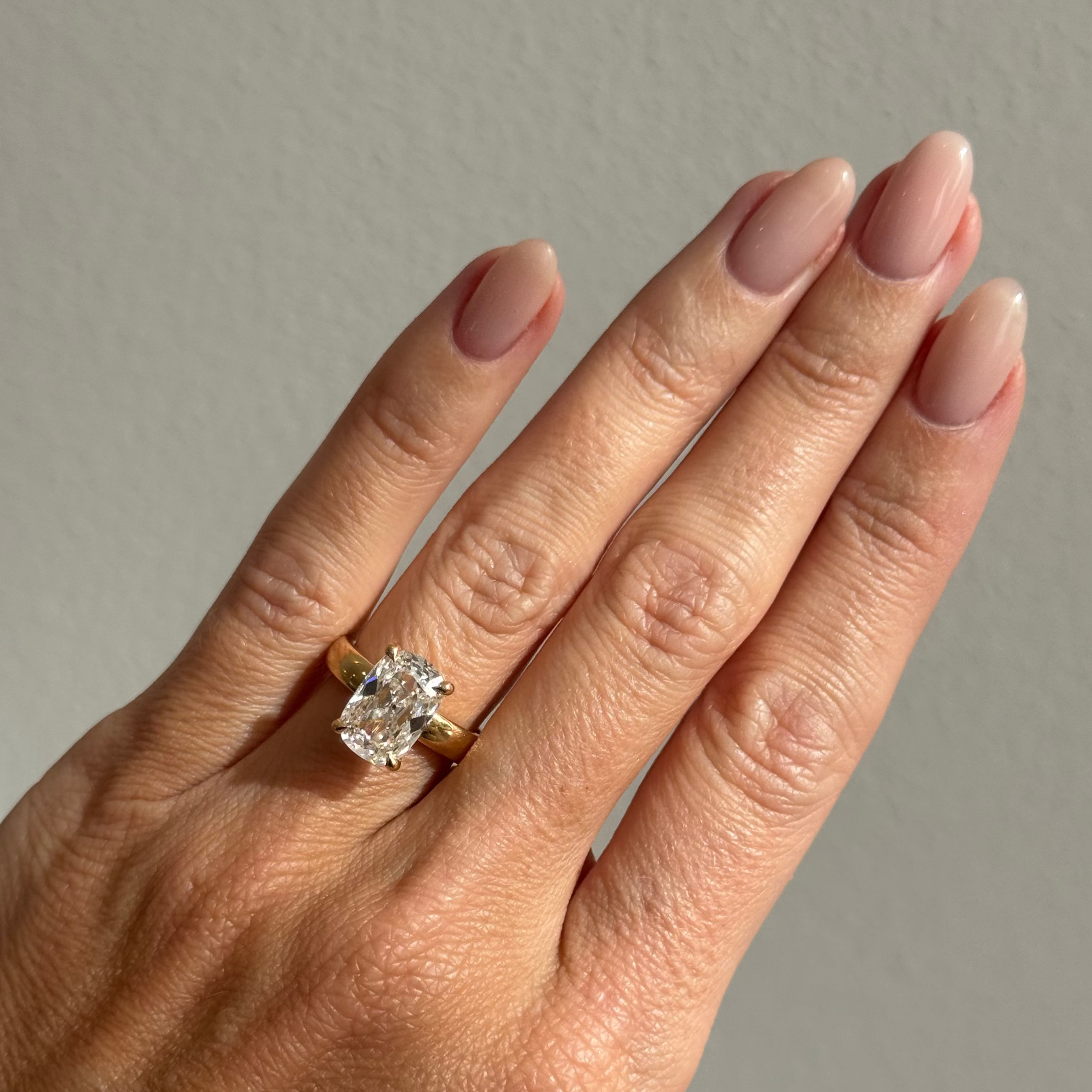 Bezel Emerald Lab Grown Diamond Engagement Ring: 2 CT