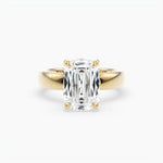Bezel Emerald Lab Grown Diamond Engagement Ring: 2 CT