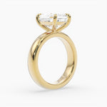 Bezel Emerald Lab Grown Diamond Engagement Ring: 2 CT