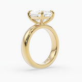 Bezel Emerald Lab Grown Diamond Engagement Ring: 2 CT