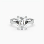 Bezel Emerald Lab Grown Diamond Engagement Ring: 2 CT