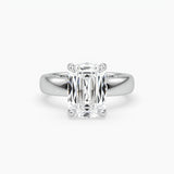 Bezel Emerald Lab Grown Diamond Engagement Ring: 2 CT