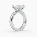 Bezel Emerald Lab Grown Diamond Engagement Ring: 2 CT