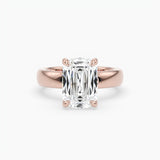 Bezel Emerald Lab Grown Diamond Engagement Ring: 2 CT