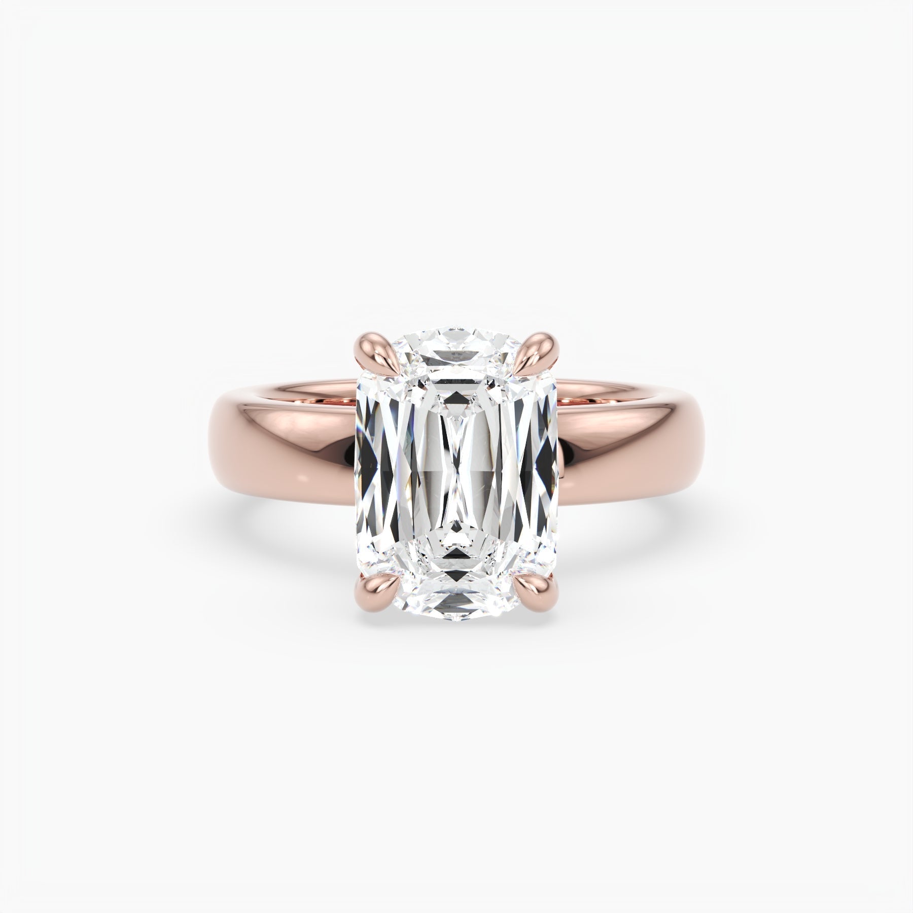 Bezel Emerald Lab Grown Diamond Engagement Ring: 2 CT