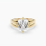 Bezel Emerald Lab Grown Diamond Engagement Ring: 2 CT