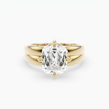 Bezel Emerald Lab Grown Diamond Engagement Ring: 2 CT