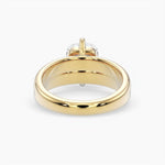 Bezel Emerald Lab Grown Diamond Engagement Ring: 2 CT