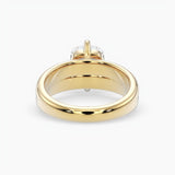 Bezel Emerald Lab Grown Diamond Engagement Ring: 2 CT