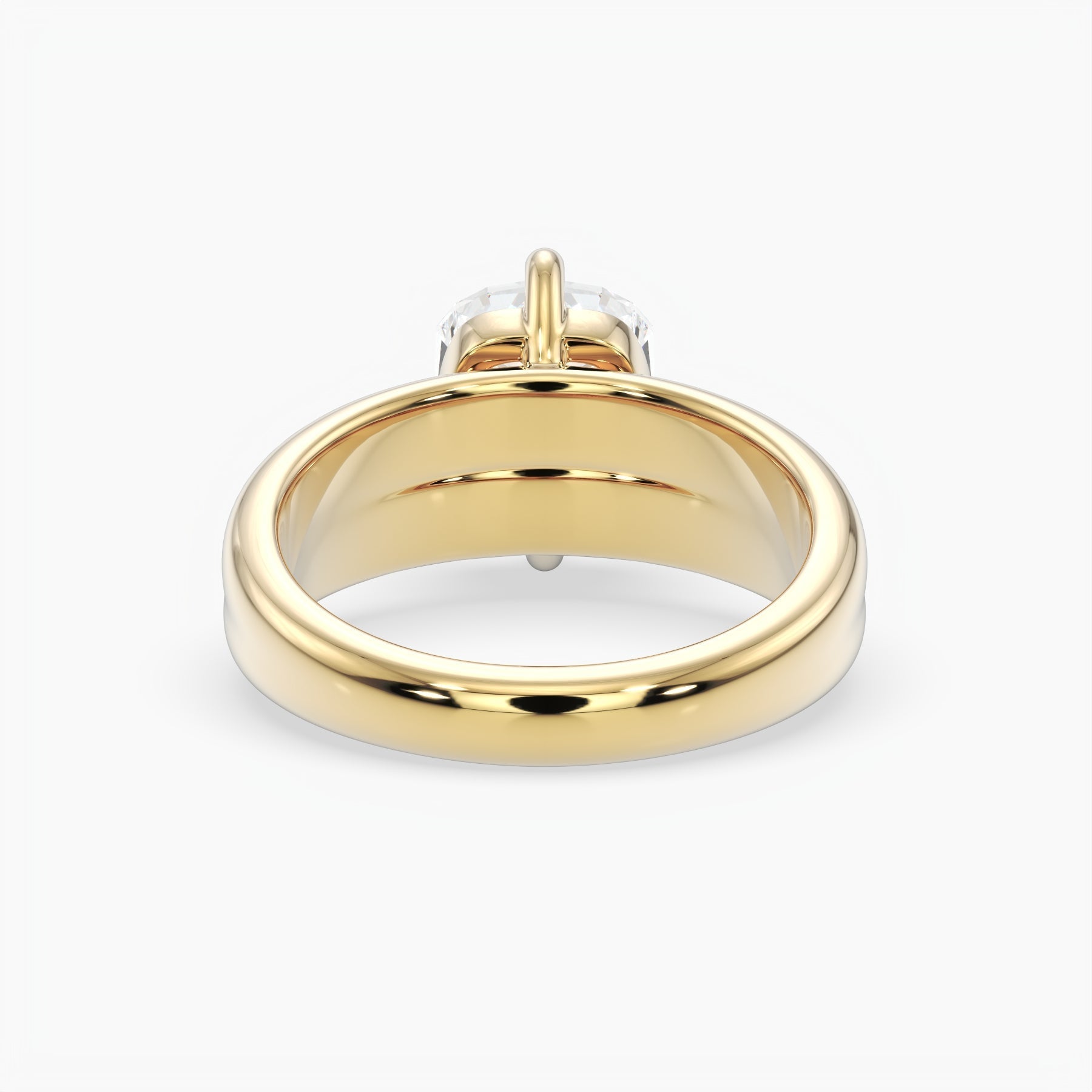 Bezel Emerald Lab Grown Diamond Engagement Ring: 2 CT