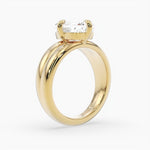Bezel Emerald Lab Grown Diamond Engagement Ring: 2 CT