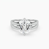 Bezel Emerald Lab Grown Diamond Engagement Ring: 2 CT