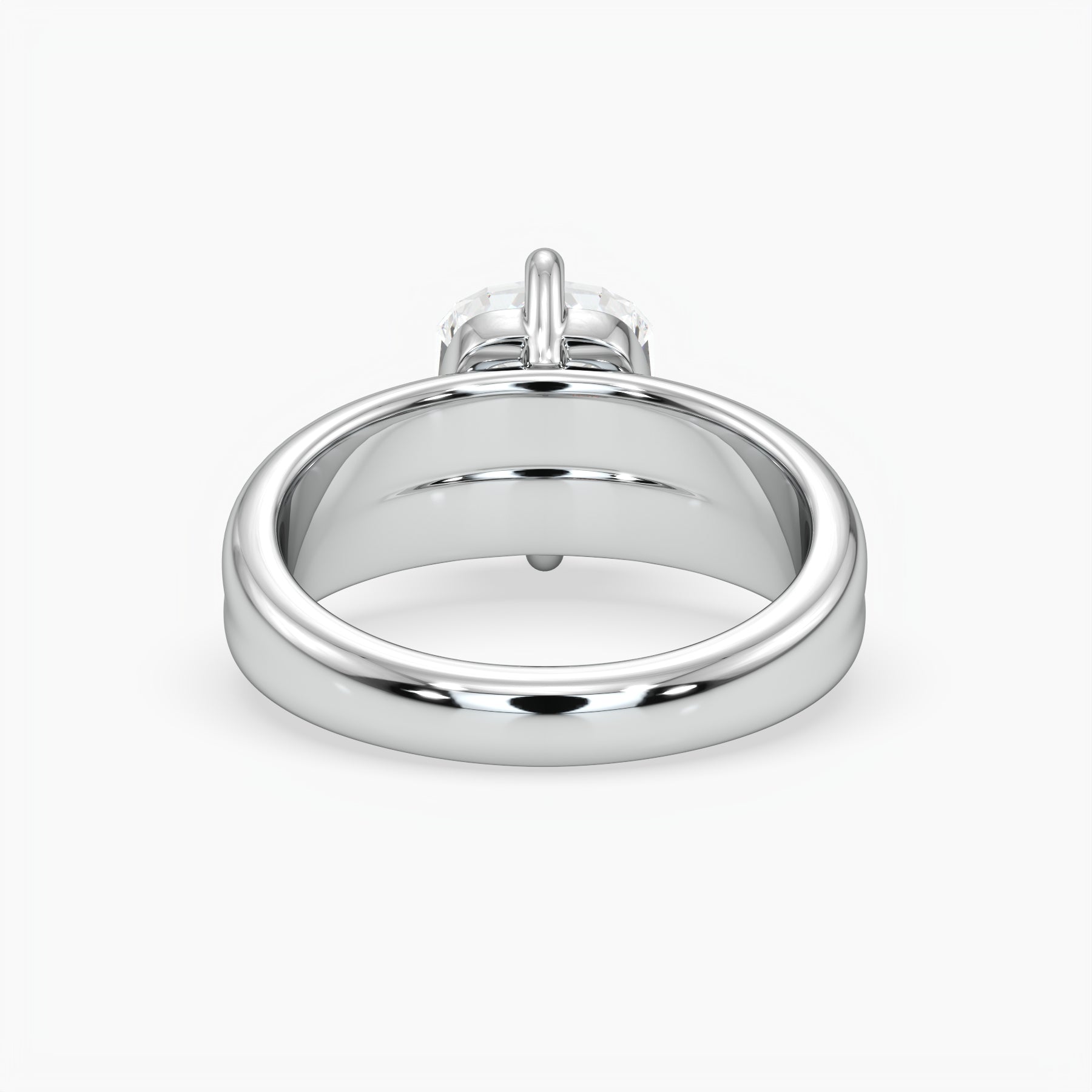 Bezel Emerald Lab Grown Diamond Engagement Ring: 2 CT