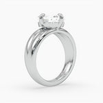 Bezel Emerald Lab Grown Diamond Engagement Ring: 2 CT