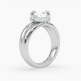 Bezel Emerald Lab Grown Diamond Engagement Ring: 2 CT