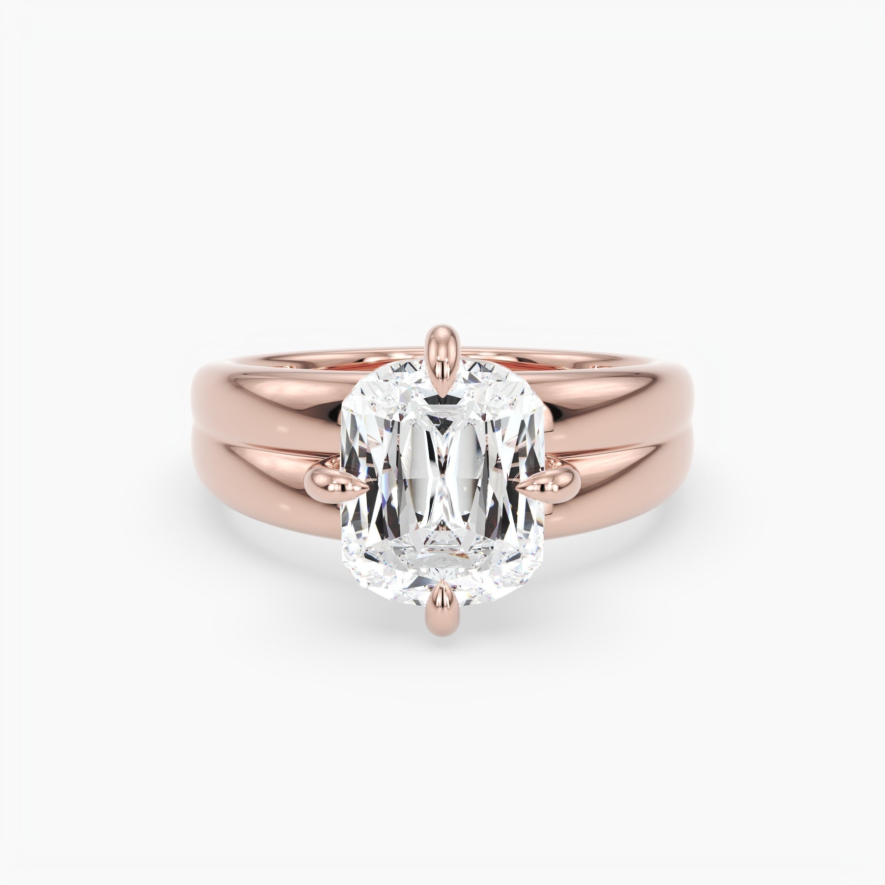 Bezel Emerald Lab Grown Diamond Engagement Ring: 2 CT