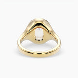 Bezel Emerald Lab Grown Diamond Engagement Ring: 2 CT