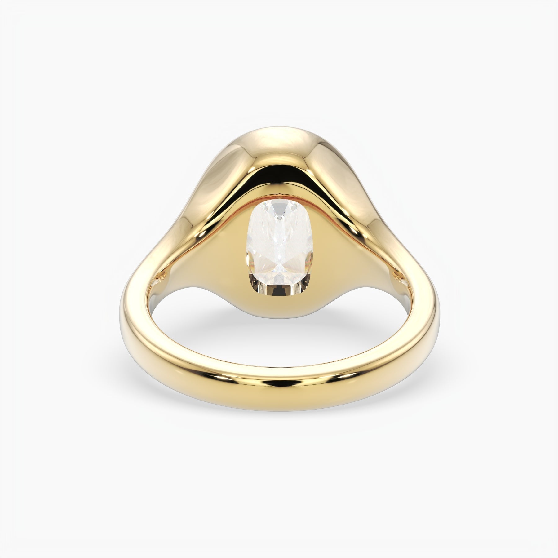 Bezel Emerald Lab Grown Diamond Engagement Ring: 2 CT
