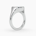 Bezel Emerald Lab Grown Diamond Engagement Ring: 2 CT