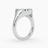 Bezel Emerald Lab Grown Diamond Engagement Ring: 2 CT