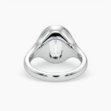 Bezel Emerald Lab Grown Diamond Engagement Ring: 2 CT