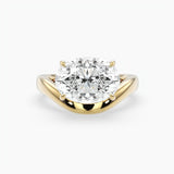 Bezel Emerald Lab Grown Diamond Engagement Ring: 2 CT