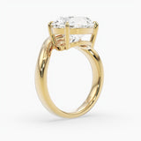Bezel Emerald Lab Grown Diamond Engagement Ring: 2 CT