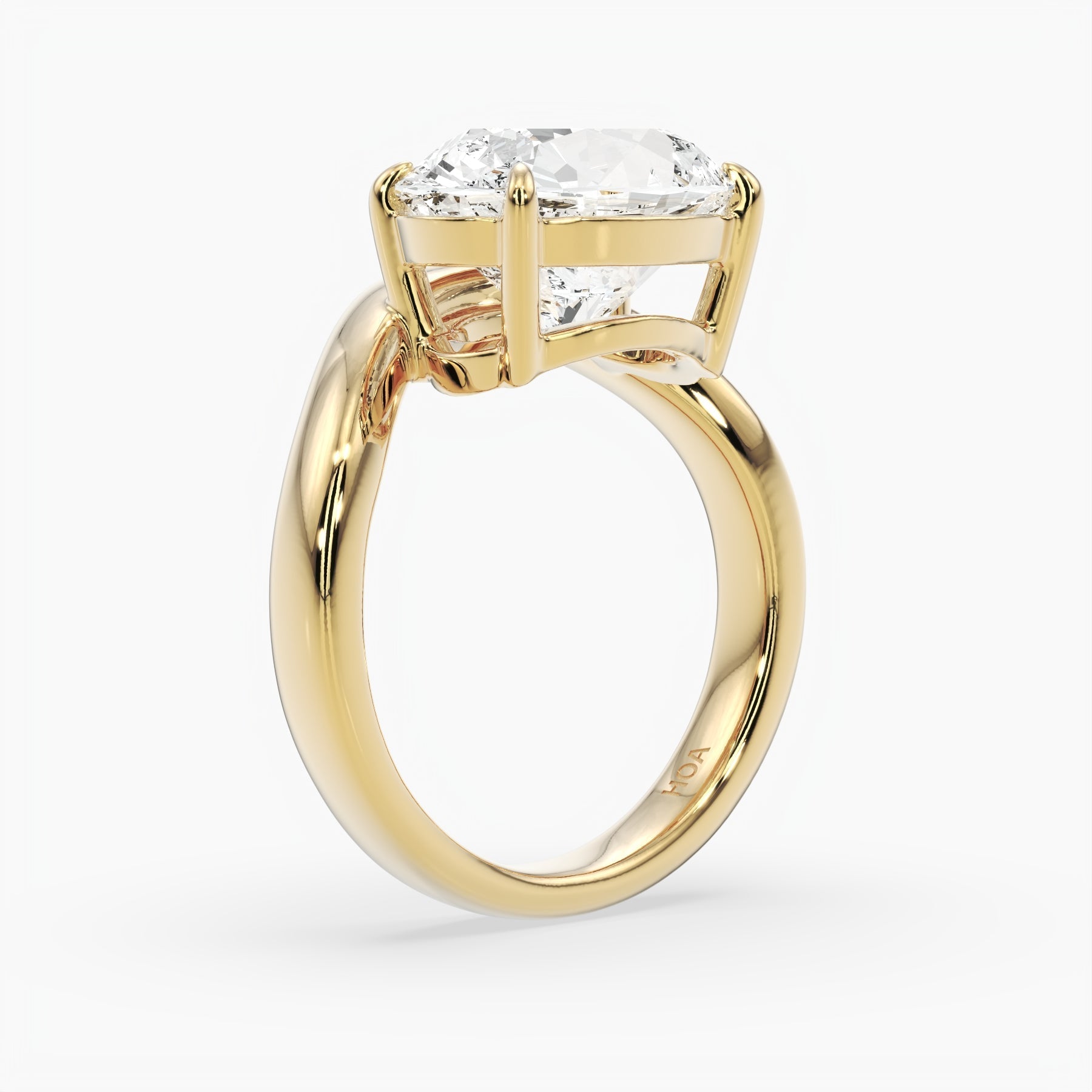 Bezel Emerald Lab Grown Diamond Engagement Ring: 2 CT