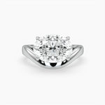 Bezel Emerald Lab Grown Diamond Engagement Ring: 2 CT