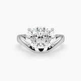 Bezel Emerald Lab Grown Diamond Engagement Ring: 2 CT
