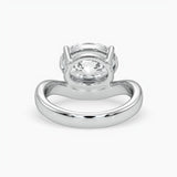 Bezel Emerald Lab Grown Diamond Engagement Ring: 2 CT